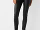 Bershka Pantaloni Skinny Coating Donna 42 (Eu 38) Nero