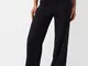 Bershka Pantaloni Larghi Tailored Fit Donna 42 (Eu 38) Nero