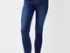 Bershka Jeans Skinny Push Up Donna 40 (Eu 36) Azzurro