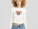 Bershka Maglietta High School Musical A Maniche Lunghe Stampa Donna L Bianco Roto