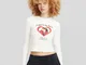 Bershka Maglietta High School Musical A Maniche Lunghe Stampa Donna Xs Bianco Roto