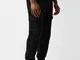 Bershka Pantaloni Jogger Cargo Slim Fit Uomo L Nero