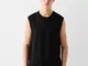 Bershka Maglietta Senza Maniche Worker Fit Uomo S Nero