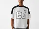 Bershka Maglietta Nfl A Maniche Corte Oversize Stampa Uomo S Bianco