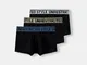 Bershka Set Di 3 Boxer Con Stampa In Vita Uomo M Nero