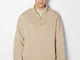 Bershka Felpa Oversize Con Collo Alto Uomo Xxl Camel