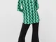  Camicia In Maglia Con Stampa Verde M