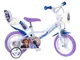 Bicicletta Dino Bikes Frozen 12'' (Colore: violet-white-blue, Taglia: UNI)