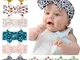 New Printed Cartoon Leopard Bow Knot Baby Hair Band Elastic Newborn Toddler Kids Headwraps...