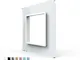 Livolo Luxury White Pearl Crystal Glass, 80mm*80mm, EU standard, Single Glass Panel For Wa...