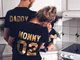 Family Matching Clothes Family Look Cotton T-shirt DADDY MOMMY KID BABY Funny Letter Print...