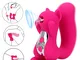 IKOKY Tongue Vibrator Cute Squirrel Sculpt Clitoris Licking Stimulator Nipple Sucker Sucki...