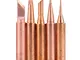 5pcs/lot Pure Copper 900M-T Soldering Iron Tip Lead-free Solder Tips Welding Head BGA Sold...