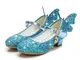 ULKNN children's shoes Baby performance crystal shoes Blue Bowknot Girls sequins high heel...