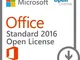 Microsoft Office 2016 Standard Open NL, Open License Terminal Server, licenza a volume