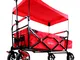 Carrello Pieghevole da giardino da spiaggia  City CT500 anti UV parasole ROSSO