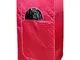 1000W Mobile Sauna Box Portatile a Vapore spa a Casa Famiglia 2.5L 10080170cm(rosso)
