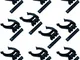 Cyclingcolors - 10x Gancio per battiscopa zoccolo cucina universale clip per piedini 28mm...