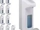 10x Set Dispenser di Sapone a Parete, 1000 ml, Erogatore Disinfettante, Portasapone a Muro...