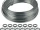 24x Filo di Ferro Zincato, Set di Bobine, da Giardino, Cavo Metallico Sottile, L:50 m, d:...