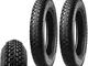 Ecovelo - 2 Pneumatici Duro 2.50-8 HFT216 tt copertoni 4PR gomme Ruota Scooter Moto Indust...