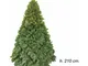 Albero abete di natale classico 1640 rami - altezza 210 cm