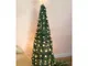 Albero di Natale a spirale 150 cm con 120 led e punta a stella - verde - albero di Natale...