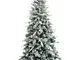 Albero di natale innevato 'alaska' h.240 cm - base 154 cm / 2436 rami