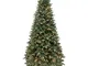 Albero di Natale Artificiale 180 cm 46 Rami con 300 led Platano del Gargano Verde