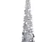 Albero di Natale Artificiale Apribile Argento 120 cm pet - Vidaxl