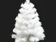 Albero di natale artificiale bianco piccolo per addobbi da decorazioni casa 90CM 135 punte...