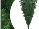 Albero di Natale Artificiale Capovolto con Supporto Verde 180 cm pvc