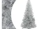 Albero di Natale Artificiale con Supporto Argento 180 cm PET