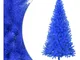 Albero di Natale Artificiale con Base Blu 240 cm pvc - Vidaxl