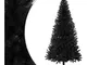 Vidaxl - Albero di Natale Artificiale Sottile con Base Nero 180 cm pvc