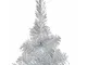 Albero di Natale Artificiale con Supporto Argento 150 cm pet