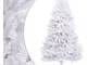 Albero di Natale Artificiale Incernierato con Base Bianco 300cm - Vidaxl