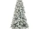 Albero di Natale Artificiale Innevato 210 cm 65 Rami Foresta Premium Verde