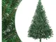 vidaXL Albero di Natale Artificiale Met� con Supporto Verde 240 cm PVC