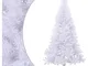 Vidaxl - Albero di Natale Artificiale Met� con Supporto Bianco 180cm pvc