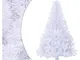 Albero di Natale Artificiale Met� con Supporto Bianco 150cm pvc - Vidaxl