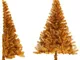 Albero di Natale Artificiale a Met� con Supporto Oro 150 cm pet - Vidaxl