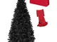 Totò Piccinni - Albero di Natale Artificiale noel Nero, Folto, Effetto Realistico, Rami a...