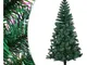 Vidaxl - Albero di Natale Artificiale Punte Iridescenti Verde 240 cm pvc