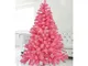 Albero di Natale artificiale rosa - 120 cm