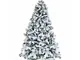 Albero di Natale artificiale royal innevato super folto in pvc realistico alla vista e al...