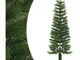 Albero di Natale Artificiale Sottile con Base 120 cm pe - Vidaxl