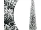 Albero di Natale Sottile con Base e Neve Floccata 300 cm pvc - Vidaxl