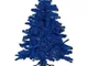 Albero di Natale artificiale Base in metallo pvc tradizionale 120 cm blu Farnham