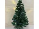 Albero di Natale con Fibre Ottiche Multicolore + Luci LED Bianco Caldo 90 cm 90 Rami F4956...